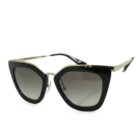 Prada Accessories - PRADA black and gold sunglasses SRP 53s
